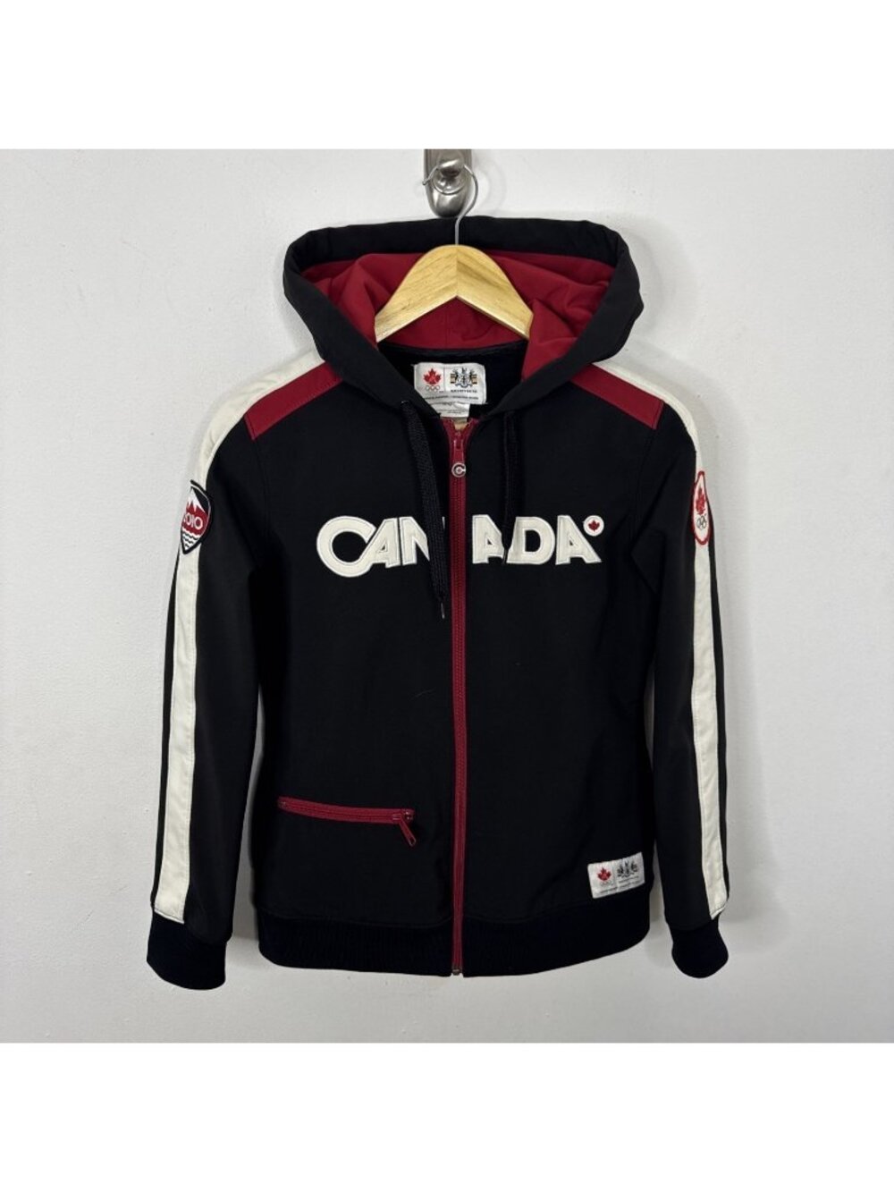 Canada Olympic Jacket Hudson’s Bay Women’s M Full Zip Black 2010 Podium